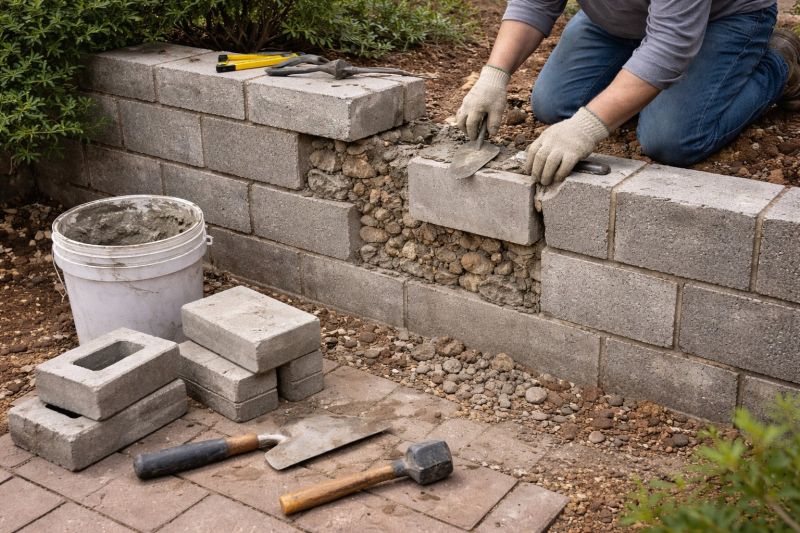 Block Wall Repair in Bonaire, GA