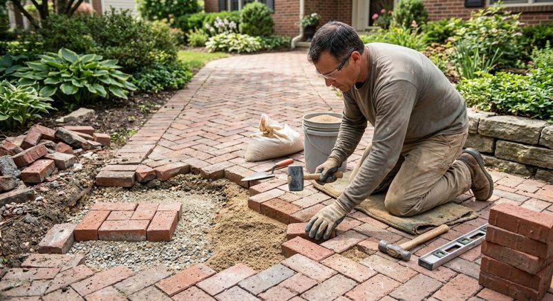 Brick Hardscape Repair in Macon, GA