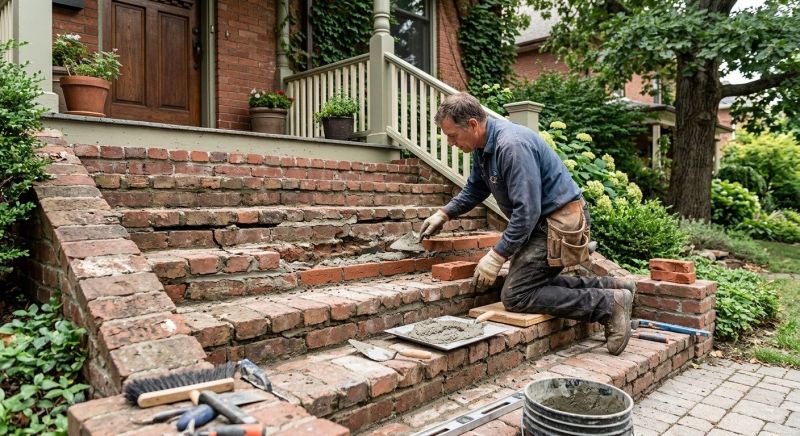 Brick Stairs Repair in Macon, GA