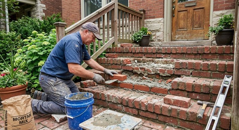 Brick Steps Repair in Macon, GA