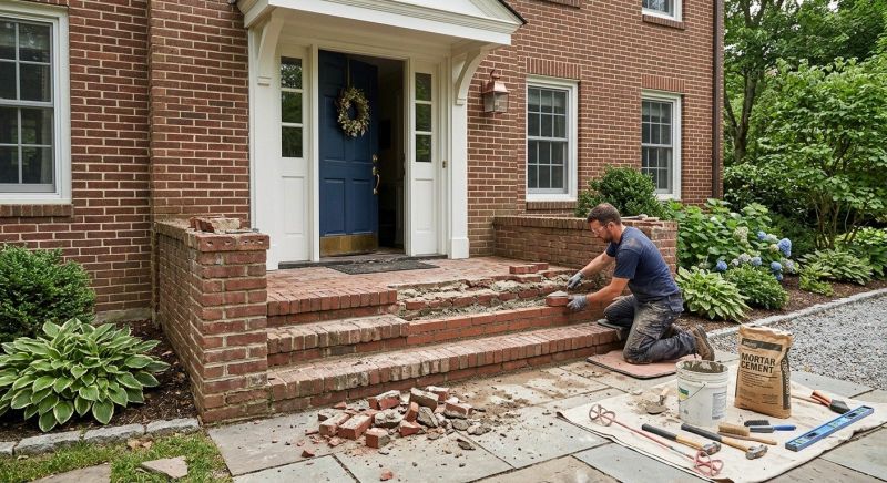 Brick Stoop Repair in Macon, GA