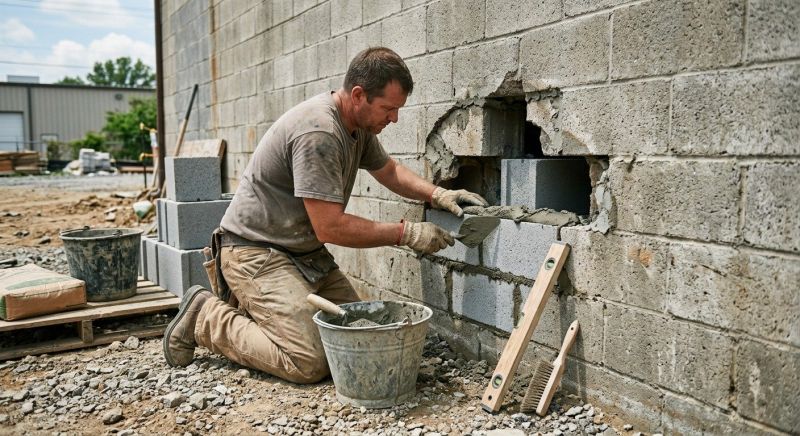 Concrete Block Repair in Gray, GA