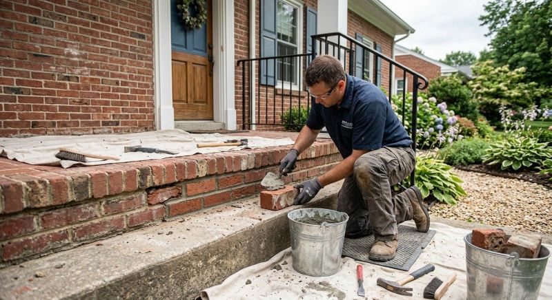 Porch Brick Repair in Macon, GA