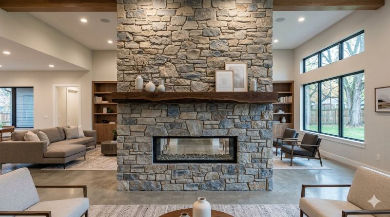 Stone Chimney Installation in Gray, GA