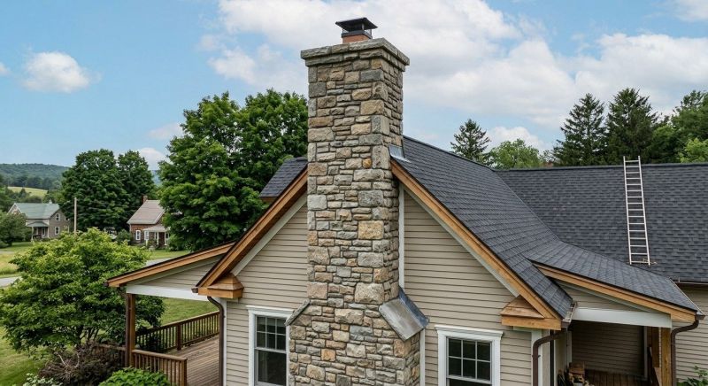Stone Chimney Installation in Hillsboro, GA