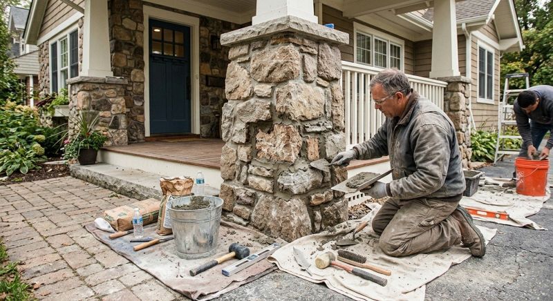 Stone Column Repair in Macon, GA