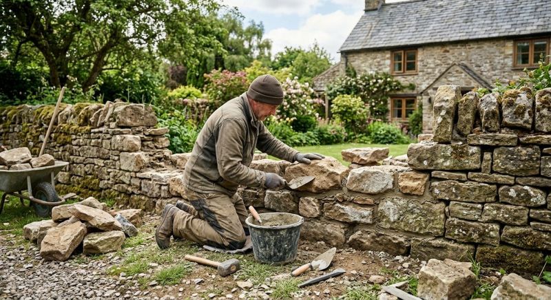 Stone Wall Repair in Gray, GA