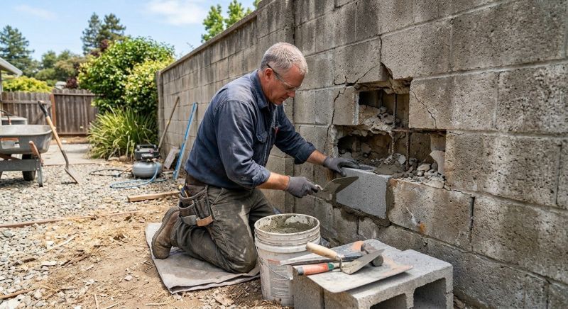 Block Wall Repair in Hillsboro, GA