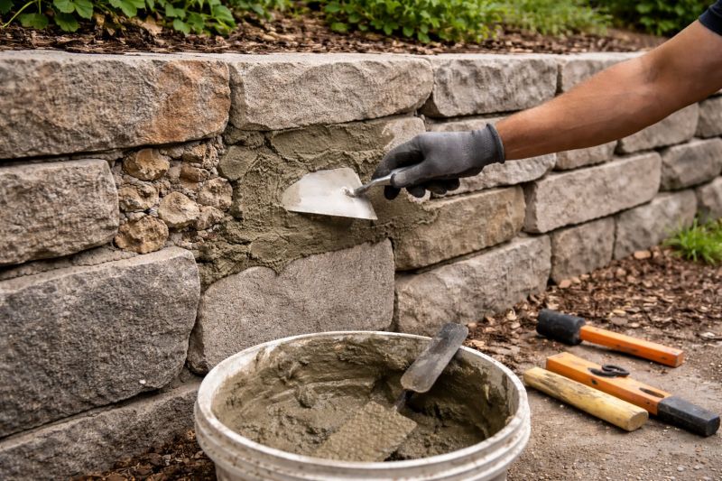 Stone Wall Repair in Forsyth, GA